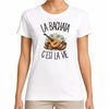 T-shirt Femme Blanc La bachata c'est la vie