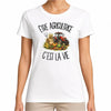 T-shirt Femme Blanc Être agricultrice c'est la vie