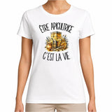 T-shirt Femme Blanc Être apicultrice c'est la vie