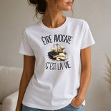 T-shirt Femme Blanc Être avocate c'est la vie