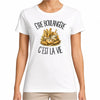 T-shirt Femme Blanc Être boulangère c'est la vie