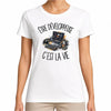 T-shirt Femme Blanc Être développeuse c'est la vie