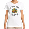 T-shirt Femme Blanc Être éducatrice spécialisée c'est la vie