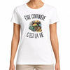 T-shirt Femme Blanc Être couturière c'est la vie