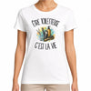 T-shirt Femme Blanc Être toiletteuse c'est la vie