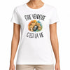 T-shirt Femme Blanc Être vendeuse c'est la vie
