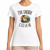 T-shirt Femme Blanc Être caissière c'est la vie