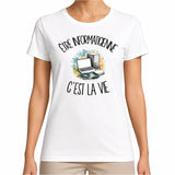 T-shirt Femme Blanc Être informaticienne c'est la vie
