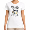 T-shirt Femme Blanc Être AESH c'est la vie