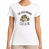 T-shirt Femme Blanc Être agent immobilier c'est la vie