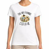 T-shirt Femme Blanc Être aide à domicile c'est la vie