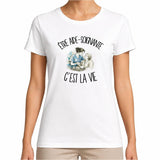 T-shirt Femme Blanc Être aide-soignante c'est la vie