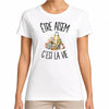 T-shirt Femme Blanc Être ATSEM c'est la vie