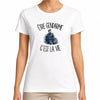 T-shirt Femme Blanc Être gendarme c'est la vie