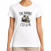 T-shirt Femme Blanc Être graphiste c'est la vie