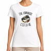 T-shirt Femme Blanc Être journaliste c'est la vie