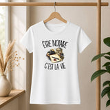 T-shirt Femme Blanc Être notaire c'est la vie