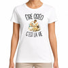 T-shirt Femme Blanc Être ostéo c'est la vie