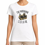 T-shirt Femme Blanc Être photographe c'est la vie