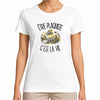 T-shirt Femme Blanc Être plaquiste c'est la vie