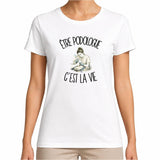 T-shirt Femme Blanc Être podologue c'est la vie