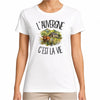 T-shirt Femme Blanc L'Auvergne c'est la vie