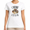 T-shirt Femme Blanc L'histoire c'est la vie