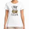 T-shirt Femme Blanc L'Italie c'est la vie
