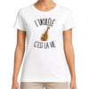 T-shirt Femme Blanc L'ukulélé c'est la vie
