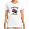 T-shirt Femme Blanc La boxe française c'est la vie