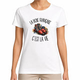 T-shirt Femme Blanc La boxe française c'est la vie