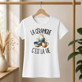 T-shirt Femme Blanc La céramique c'est la vie