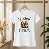 T-shirt Femme Blanc La chorale c'est la vie