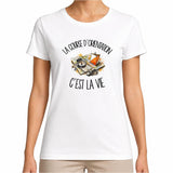 T-shirt Femme Blanc La course d'orientation c'est la vie