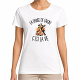 T-shirt Femme Blanc La danse de salon c'est la vie