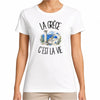 T-shirt Femme Blanc La Grèce c'est la vie