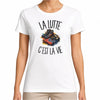 T-shirt Femme Blanc La lutte c'est la vie