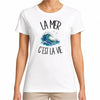 T-shirt Femme Blanc La mer c'est la vie