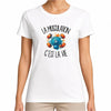 T-shirt Femme Blanc La musculation c'est la vie
