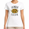T-shirt Femme Blanc La paella c'est la vie