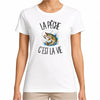 T-shirt Femme Blanc La pêche c'est la vie