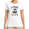 T-shirt Femme Blanc La pétanque c'est la vie