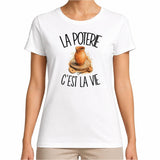 T-shirt Femme Blanc La poterie c'est la vie