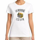 T-shirt Femme Blanc La Provence c'est la vie