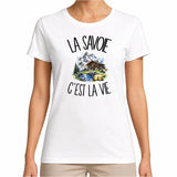 T-shirt Femme Blanc La Savoie c'est la vie