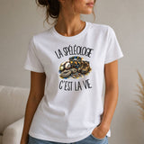 T-shirt Femme Blanc La spéléologie c'est la vie