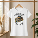 T-shirt Femme Blanc La spéléologie c'est la vie