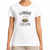T-shirt Femme Blanc La spiritualité c'est la vie