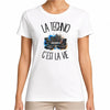 T-shirt Femme Blanc La techno c'est la vie
