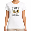 T-shirt Femme Blanc La trompette c'est la vie